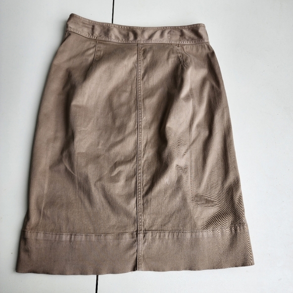 J Crew Short Skirt Womens Tan Khaki Button Front Closure Career Classic Pencil 2 - Picture 9 of 9